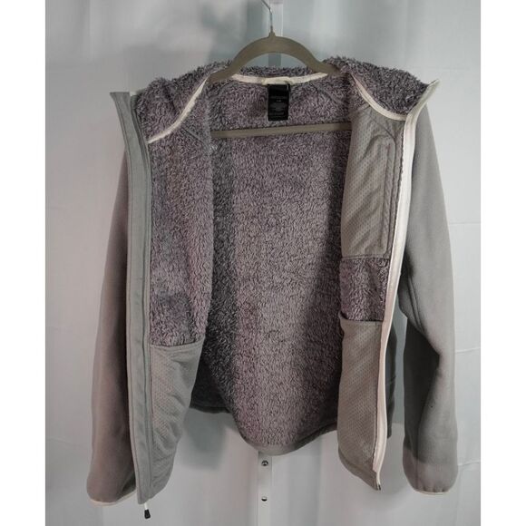 The North Face Windwall 2 Jacket Metallic Grey Hooded Fleece Lined Zip Up - Picture 3 of 9